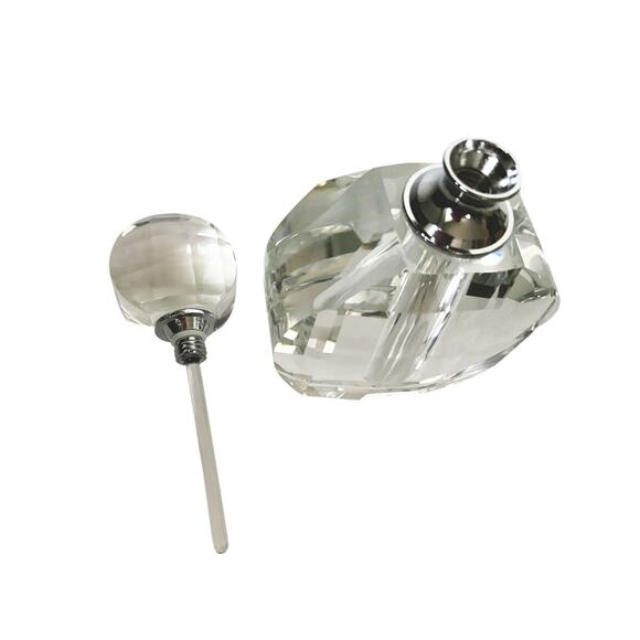 Crystal Perfume Bottle - Flat Round - Picture 2 of 11